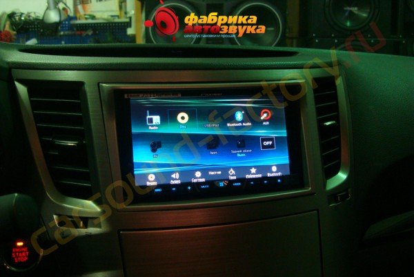 установка автомагнитолы Pioneer AVH-X5600BT Pioneer AVH-X5600BT Subaru Legacy