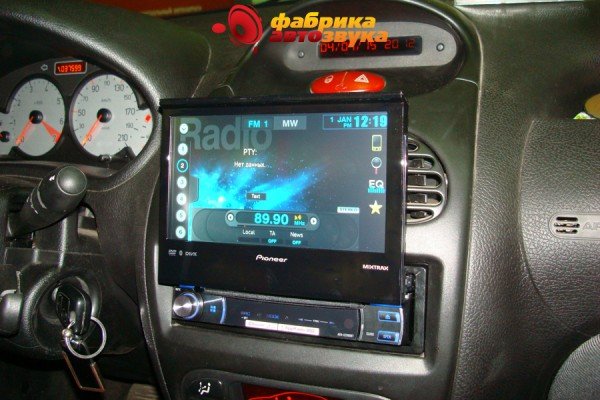 установка магнитолы 1din Pioneer AVH-X7500BT Peugeot 206