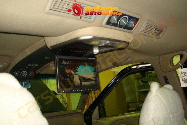 установка потолочного монитора Alpine PKG-1000p Alpine PKG-1000p Chevrolet Suburban