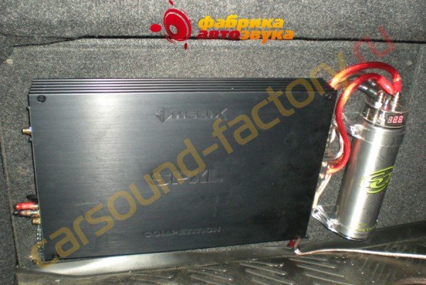 установка усилителя Helix SPXL Helix SPXL Mazda 6