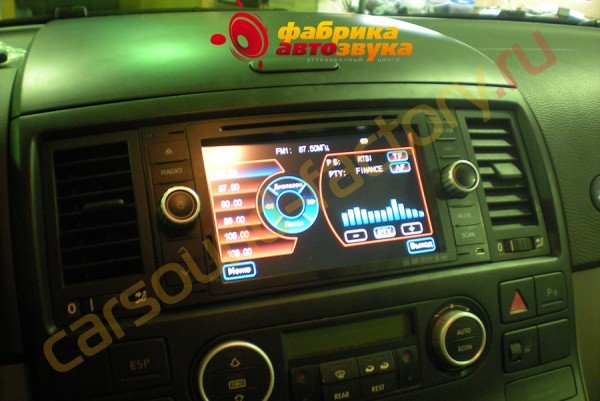 установка штатной автомагнитолы Phantom Phantom DVM-1900G HDi Volkswagen Multivan