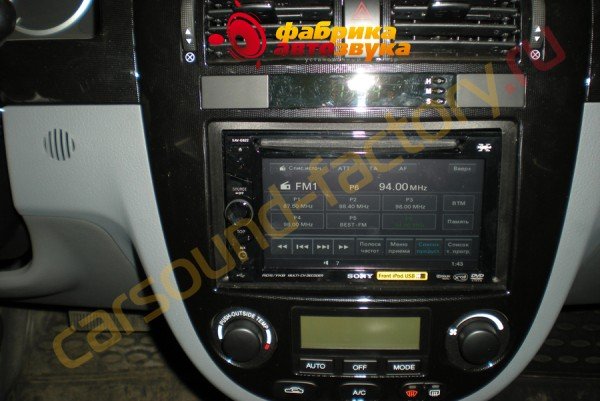 подключение автомагнитолы 2Din SONY XAV-E622 SONY XAV-E622 Chevrolet Lacetti