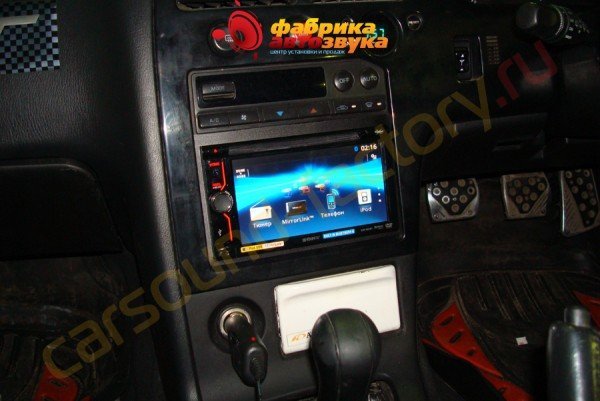 установка головного устройства Sony xav-601BT Sony Nissan Skyline