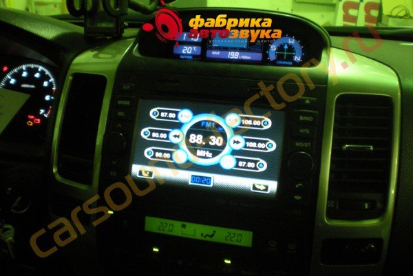 установка автомагнитолы "под штатную" noname Toyota Land Cruiser Prado 120