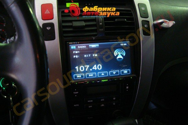 Установка автомагнитолы Prology MDN-2740T Prology MDN-2740T Hyundai Tucson