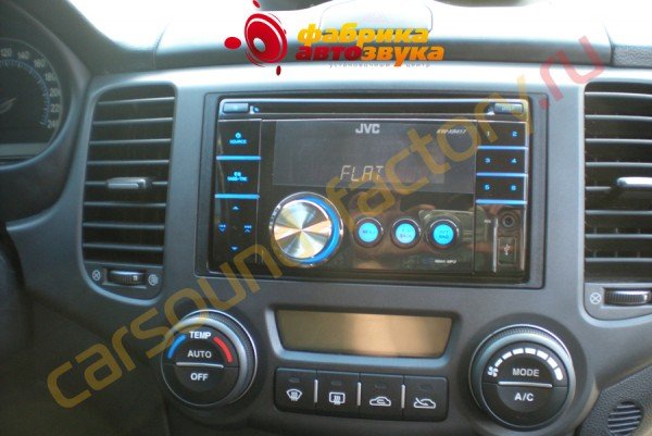 установка магнитолы JVC KW-XR417EE JVC KW-XR417EE Kia Magentis