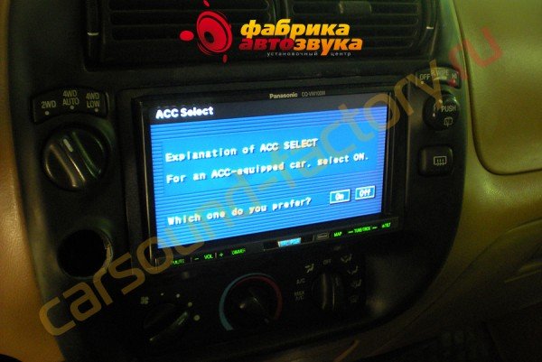установка автомагнитолы Panasonic CQ-VW100W Panasonic CQ-VW100W Ford Explorer