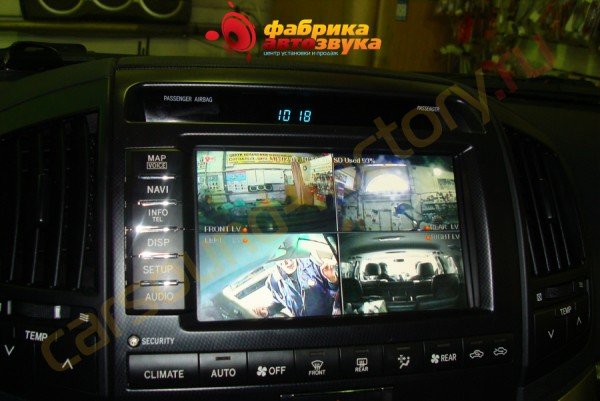 подключение камер видео-наблюдения штатной автомагнитолe carsound Toyota Land Cruiser 200