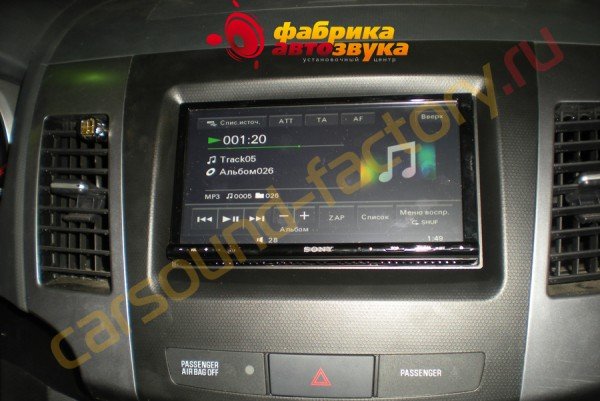установка автомагнитолы SONY XAV-E722 SONY XAV-E722 Peugeot 4007