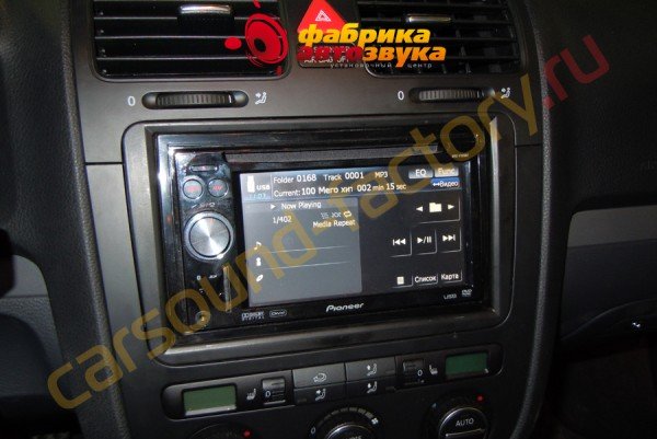 установка магнитолы Pioneer AVIC-F900BT Volkswagen Jetta