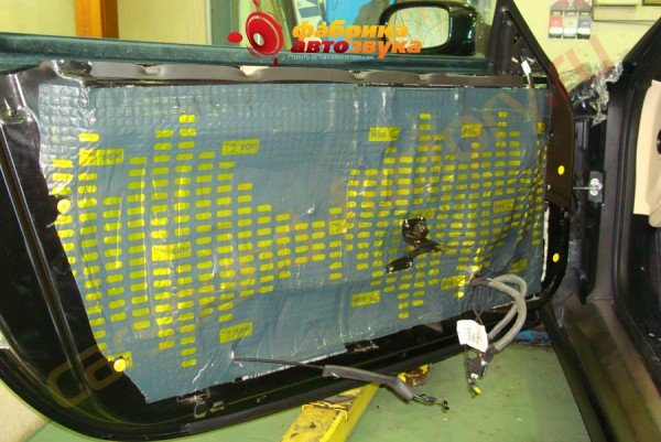 шумоизоляция дверей в 2 слоя SGM Ferrari Scaglietti