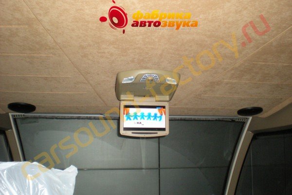 установка потолочного монитора AVIS AVS1118T Beige AVIS AVS1118T Beige Fiat Ducato