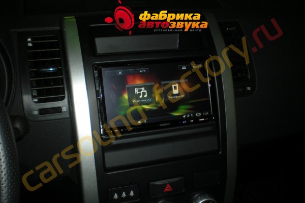 Установка магнитолы SONY XAV-E70BT Nissan X-Trail