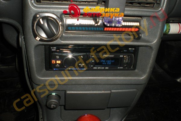 установка магнитолы 1Din Pioneer DEH-5200SD Pioneer DEH-5200SD Lada Samara