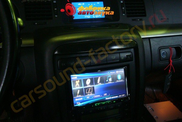 установка магнитолы JVC KW-V40BT Kia Opirus