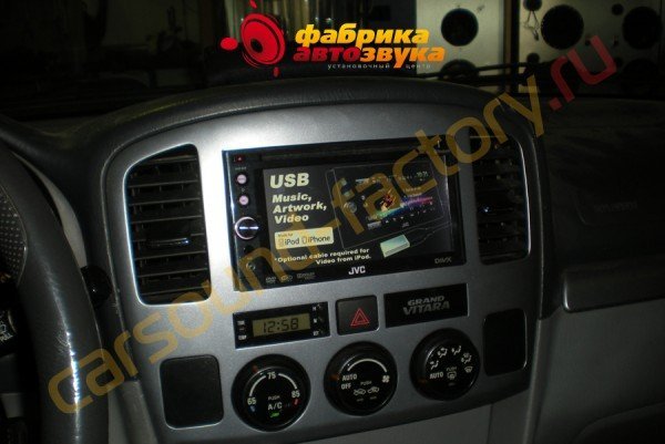 установка автомагнитолы JVC KW-AVX740 JVC KW-AVX740 Suzuki Grand Vitara
