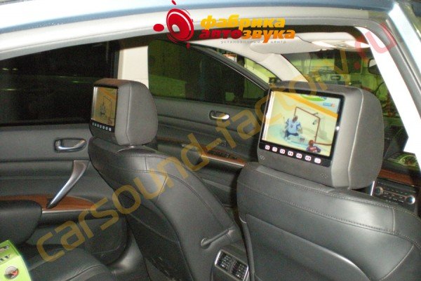 установка подголовников с монитором AVIS 9 дюймов Nissan Teana