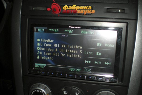Установка автомагнитолы 2din Pioneer AVH-P4100DVD Suzuki Grand Vitara