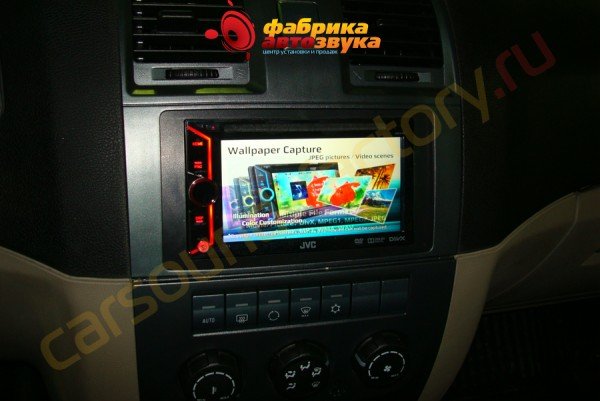 установка магнитолы JVC JVC KW-V10 UAZ Patriot