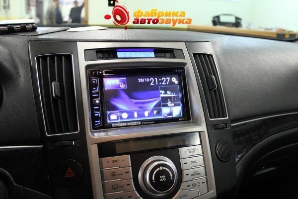 Установка автомагнитолы 2din Pioneer AVH-X2800BT Hyundai IX 55
