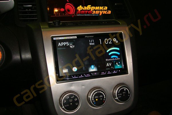 установка магнитолы Pioneer AVH-X8600BT Pioneer AVH-X8600BT Nissan Murano
