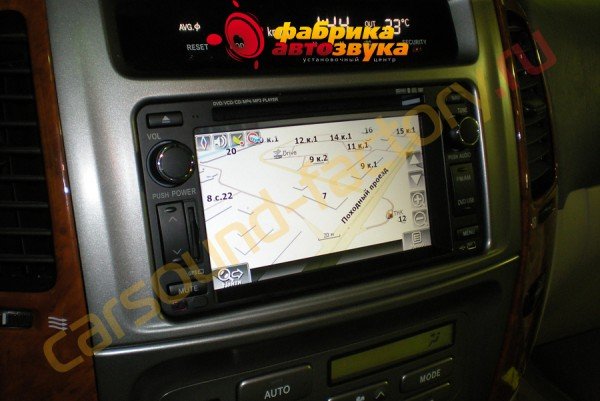 установка автомагнитолы Phantom Phantom Toyota Land Cruiser 100 (80, 105)