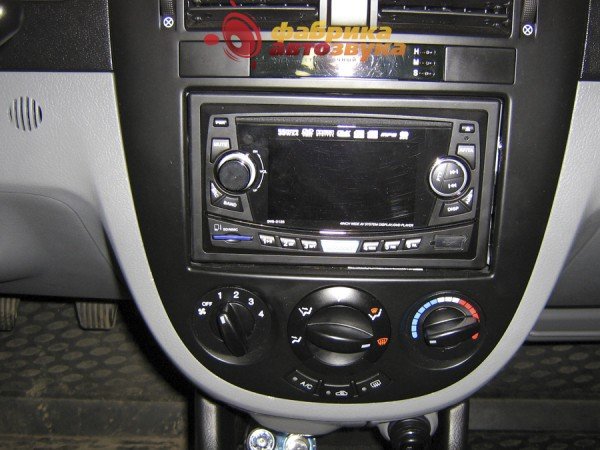 Установка магнитолы Prology DVS-2125 Prology DVS-2125 Chevrolet Lacetti