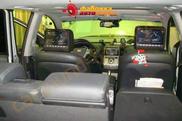 Установка подголовников с мониторами AVIS Hyundai IX 55