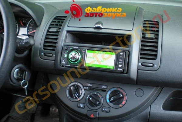 установка автмоагнитолы 1дин Prology DVS-1240 Prology DVS-1240 Nissan Note