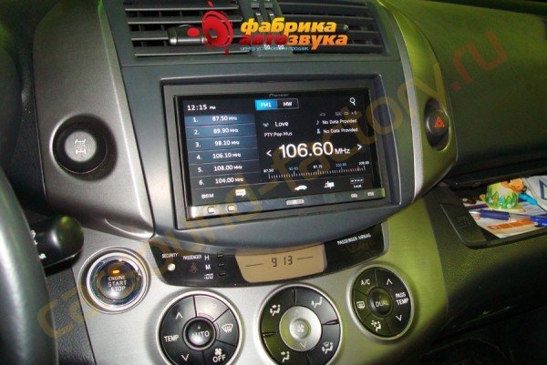 установка автомагнитолы Pioneer ApRadio 2 Pioneer ApRadio 2 Toyota RAV 4