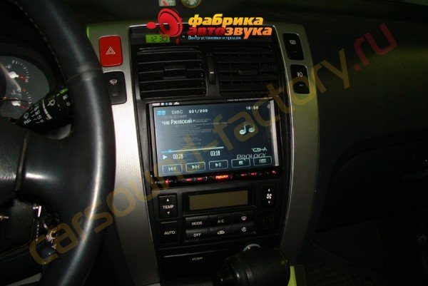 Установка автомагнитолы Prology MDN-2740T Prology MDN-2740T Hyundai Tucson