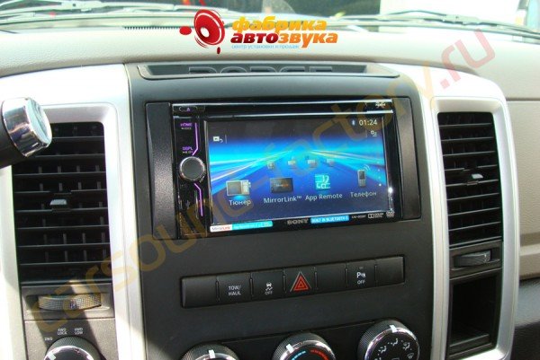 установка магнитолы Sony XAV-602bt Dodge RAM