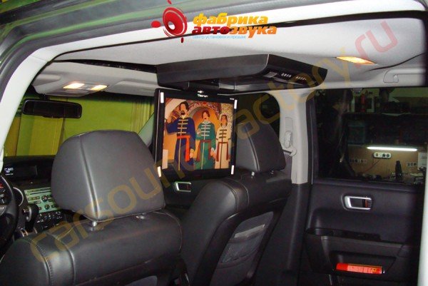 Установка потолочного монитора Eonon Honda Pilot