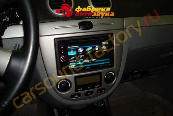 установка мультимедийного центра JVC KW-AVX740 JVC KW-AVX740 Chevrolet Lacetti