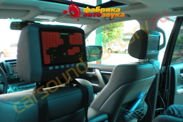 подголовник с DVD AVIS Toyota Land Cruiser 200