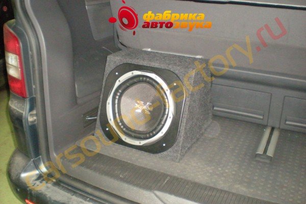 установка сабвуфера SONY XS-L126P5 SONY XS-L126P5 Volkswagen Multivan