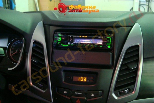 установка магнитолы Sony SsangYong Actyon 2014