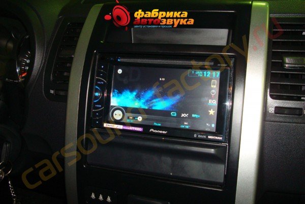 установка автомагнитолы Pioneer AVH-X2500BT Pioneer AVH-X2500BT Nissan X-Trail