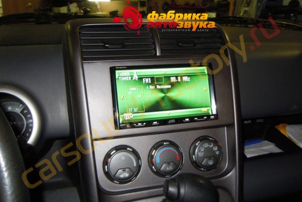 Установка магнитолы с навигацией JVC KW-NX7000 Honda Element