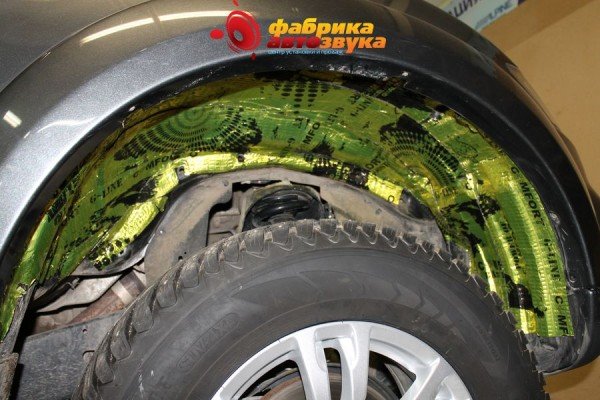 качественная шумоизоляция колесных арок Comfort Mitsubishi Pajero Sport
